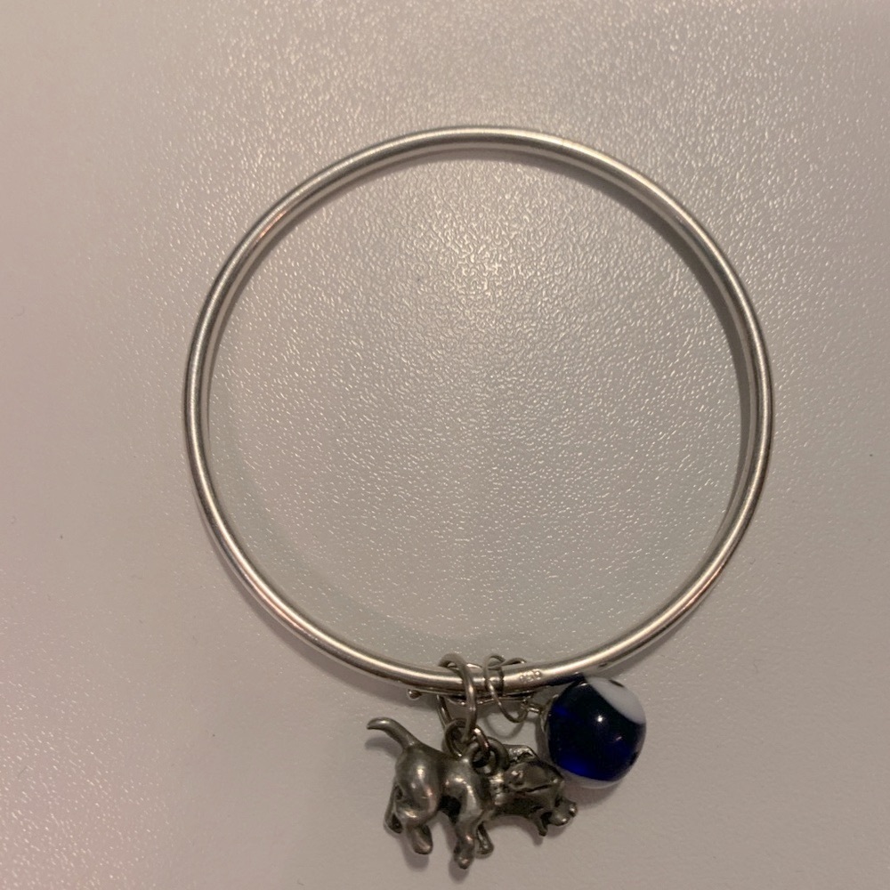 Silver 950 Bangle Bracelet + charms 💙